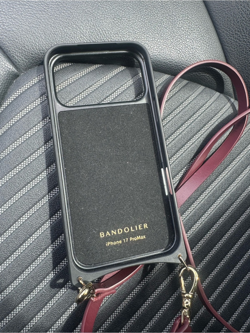 Bandolier Burgundy Crossbody Phone Wallet iPhone 17 ProMax - Picture 4 of 4